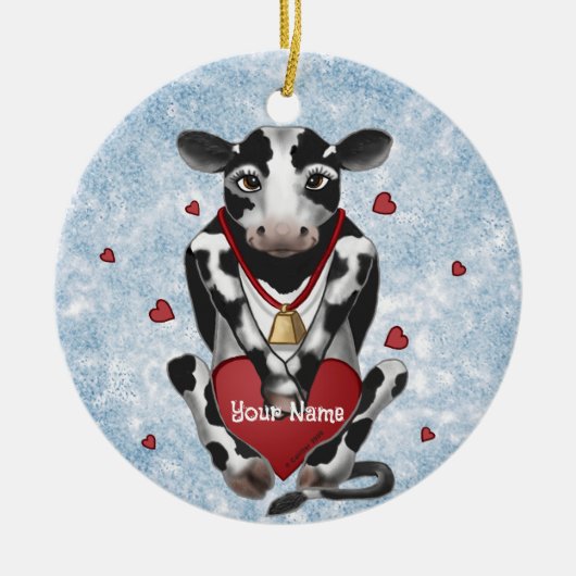 Koeienliefhebber Keramisch Ornament (Voorkant)