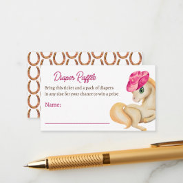 Koeienmeisje baby shower-luierhandel informatiekaartje