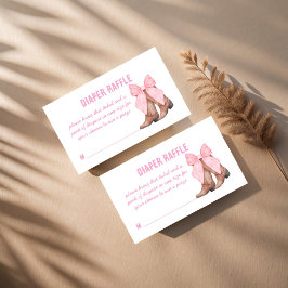 Koeienmeisje baby shower-luierhandel informatiekaartje
