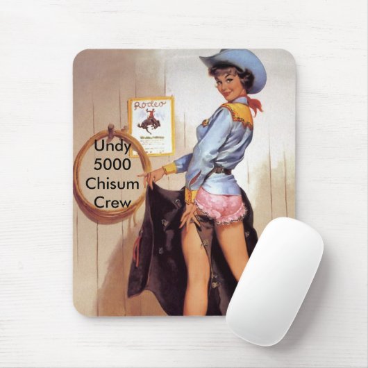 Koeienmeisje knuppels mousepad muismat (Met muis)