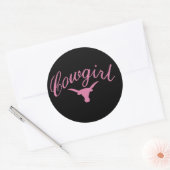 Koeienmeisje Ronde Sticker (Envelop)