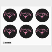 Koeienmeisje Ronde Sticker (Vel)