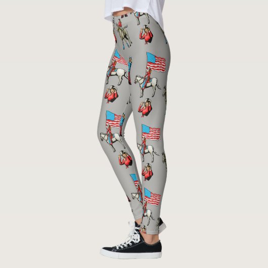 Koeienmeisjes en paarden afdrukken elke kleur Legg Leggings (Links)