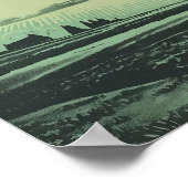 Koeienontvoering Print Retro UFO Poster Alien Muur (Hoek)