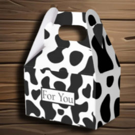 Koeienpatroon voor feestelijke gelegenheden bedankdoosjes