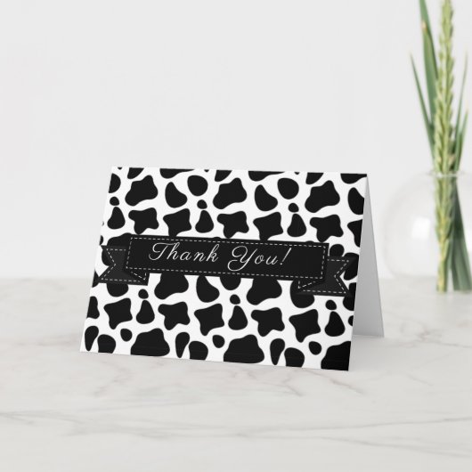 Koeienprint All Gelegenheid Bedankbrief Bedankkaart (Voorkant)