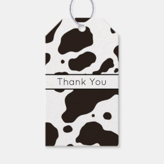 Koeienprint Bedanketiket Cadeaulabel