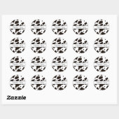 Koeienprint Bedankt Sticker (Vel)