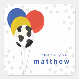 Koeienprint Boerderij Verjaardagsballonnen Vierkante Sticker