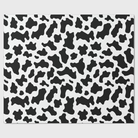 Koeienprint Cowgirl Country Boerderijdier Feest Cadeaupapier (Vlak)