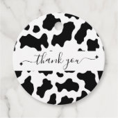 Koeienprint Cowgirl Countryfeest Bedankcadeau Bedankjes Labels (Voorkant)