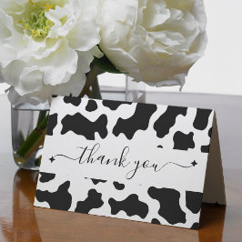 Koeienprint Cowgirl Feest Huwelijks Evenement Beda Bedankkaart