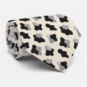 Koeienprint Glitter Nep Zijden Halsdoek Cowboy Stropdas