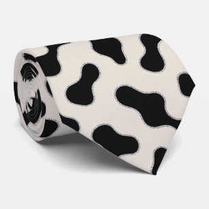 Koeienprint Glitter Nep Zijden Halsdoek Cowboy Stropdas