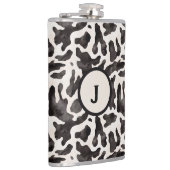 Koeienprint Monogram RVS Heupfles (Rechts)