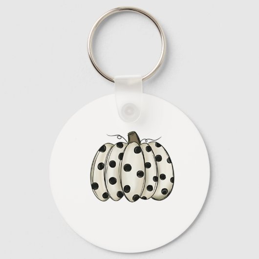 Koeienprint Pompoen Thanksgiving Herfst Vee Sleutelhanger (Voorkant)