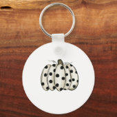 Koeienprint Pompoen Thanksgiving Herfst Vee Sleutelhanger (Voorkant)
