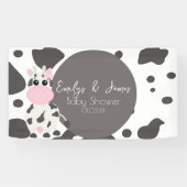 Koeienprintpatroon Baby Shower Spandoek (Horizontaal)