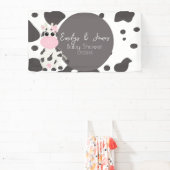 Koeienprintpatroon Baby Shower Spandoek (Insitu)