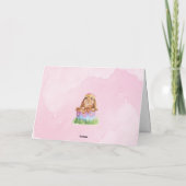 Koeienroze Waterverf Bunnies Pasen Feestdagen Kaart (Achterkant)