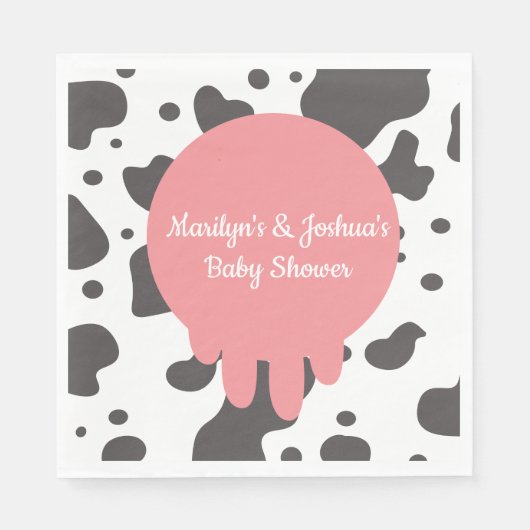 Koeienspier Babyshower Boerderij Servetten (Voorkant)