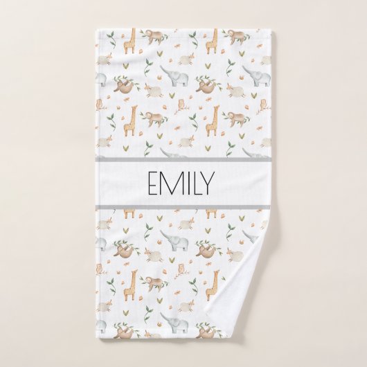 Koeienssafari dieren kinder badhanddoekset bad handdoek (Handdoek)