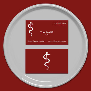 Koeienstaaf van Asclepius Red Visitekaartje