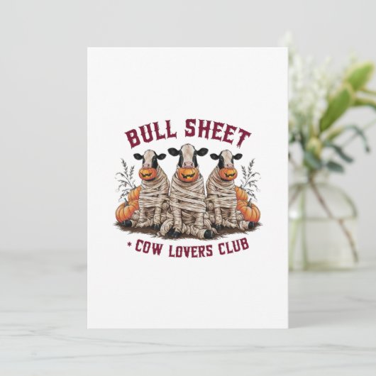 Koeienstront,Koeienliefhebbersclub Feestdagenkaart (Staand voorkant)