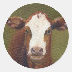 Koeienvanger Ronde Sticker