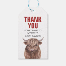 Koeienverjaardagskaartjes Cadeautags Cadeaulabel