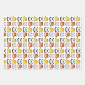 Koeienvlees van kawaii-achtige dieren, verpakt pap inpakpapier vel (Voorkant 2)