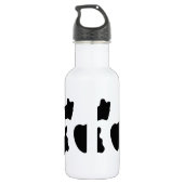 Koeienvlekpatroon | Korte dierlijke afdruk Waterfles (Achterkant)