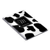 Koeienvlekpatroon notebook | Dierlijke monogram Notitieboek (Rechterzijde)
