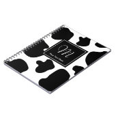 Koeienvlekpatroon notebook | Dierlijke monogram Notitieboek (Linkerzijde)