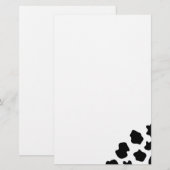 Koeienvlekvormig patroonpapier | Korte dierlijke a Briefpapier (Voorkant / Achterkant)
