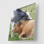 Koeienwandklok Vierkante Klok (Hoek)