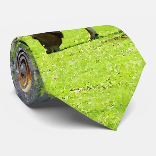 Koeienweiden in het voorjaar stropdas (Opgerold)