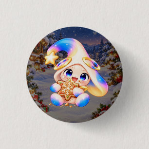 Koek Kerst Pastel Knop - Cute Speld Ronde Button 3,2 Cm
