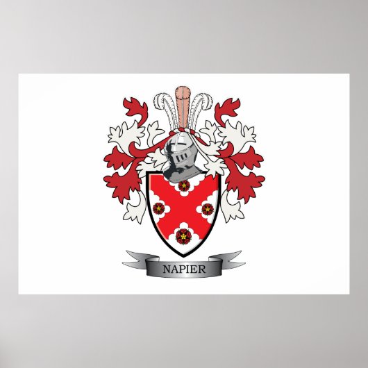 Koek van wapens uit de Napier-familie Poster (Voorkant)