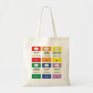 Koekbaars regenboogboekenliefhebber tote bag