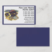 Koekbenodigdheden thema Reismiddelen visitekaartje (Voorkant / Achterkant)