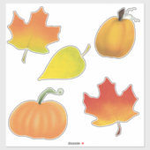 Koekblad en pompoenen sticker (Vel)