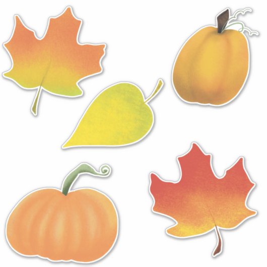 Koekblad en pompoenen sticker (Voorkant)