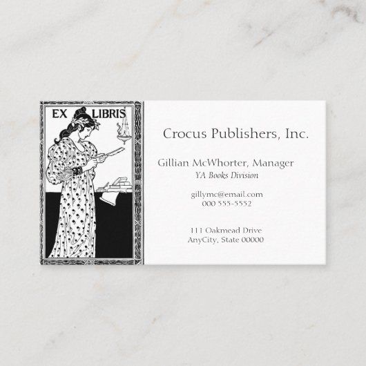 Koekbord van de vrouw visitekaartje (Voorkant)