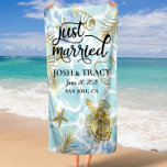 Koekdoek, gewoon getrouwd voor strandbruiloft strandlaken<br><div class="desc">Introductie van de "Just Married" strandlaken! De perfecte manier om uw strandbruiloft te vieren, deze handdoek is een must-have voor elk vrijgezellenfeest, vrijgezellenfeest of huwelijkscadeau. Deze handdoek is ultra-absorberend en heeft een prachtig ontwerp met een aangepaste naam. De perfecte manier om je liefde op je huwelijksreis te shows, deze handdoek...</div>