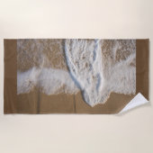 Koekdoek met afbeelding witte was op het strand strandlaken (Voorkant)