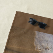 Koekdoek met afbeelding witte was op het strand strandlaken (In situ)