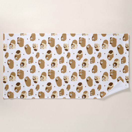 Koekdoek van de kever van Cute Guinee Strandlaken (Voorkant)