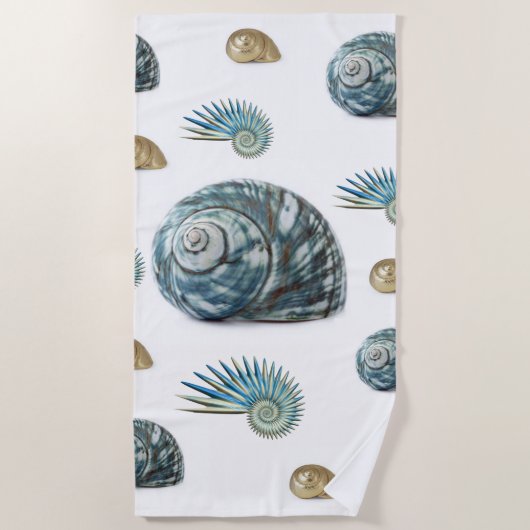Koekdoeken Seashells Strandlaken (Voorkant)