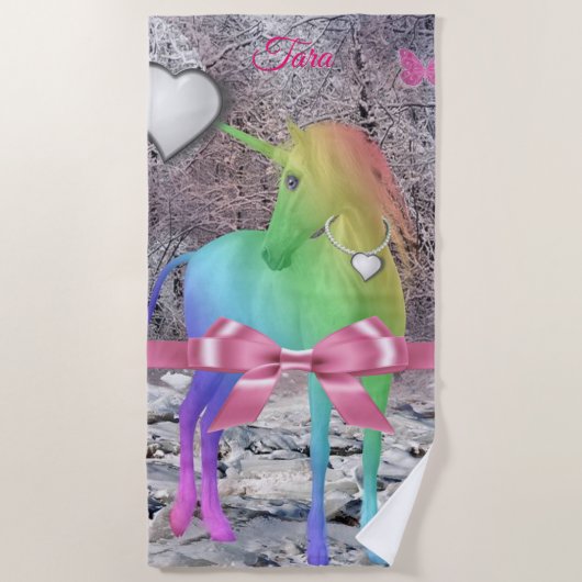 Koekdoeken Unicorn Strandlaken (Voorkant)